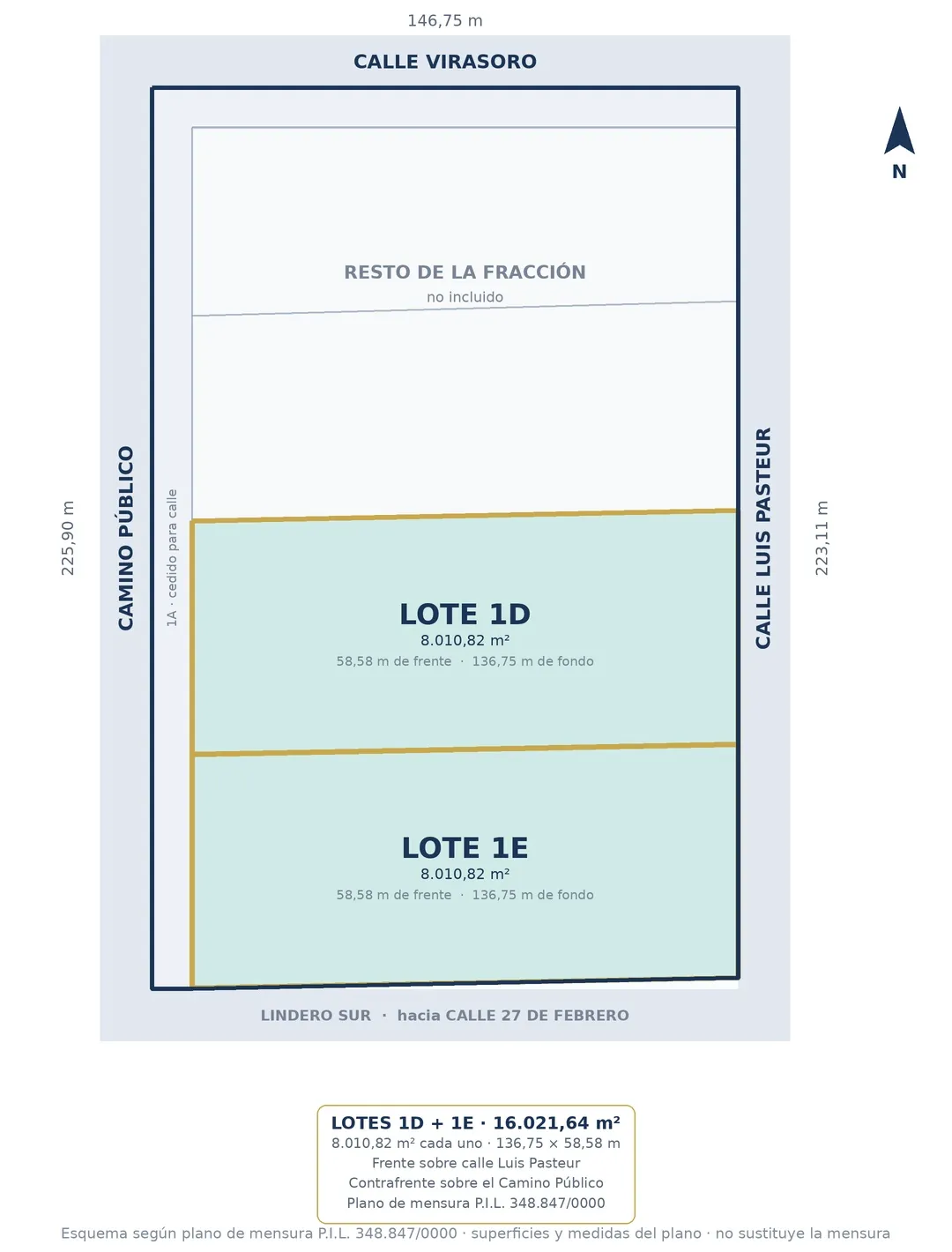 Plano de Maxi Lote en Pueblo Esther - APTO CREDITO