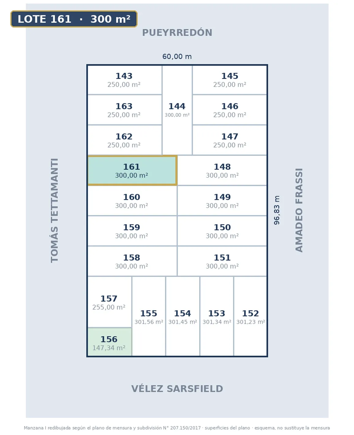 Plano de Casa en Los Troncales del Sur, Alvear. Posibilidad de ampliación