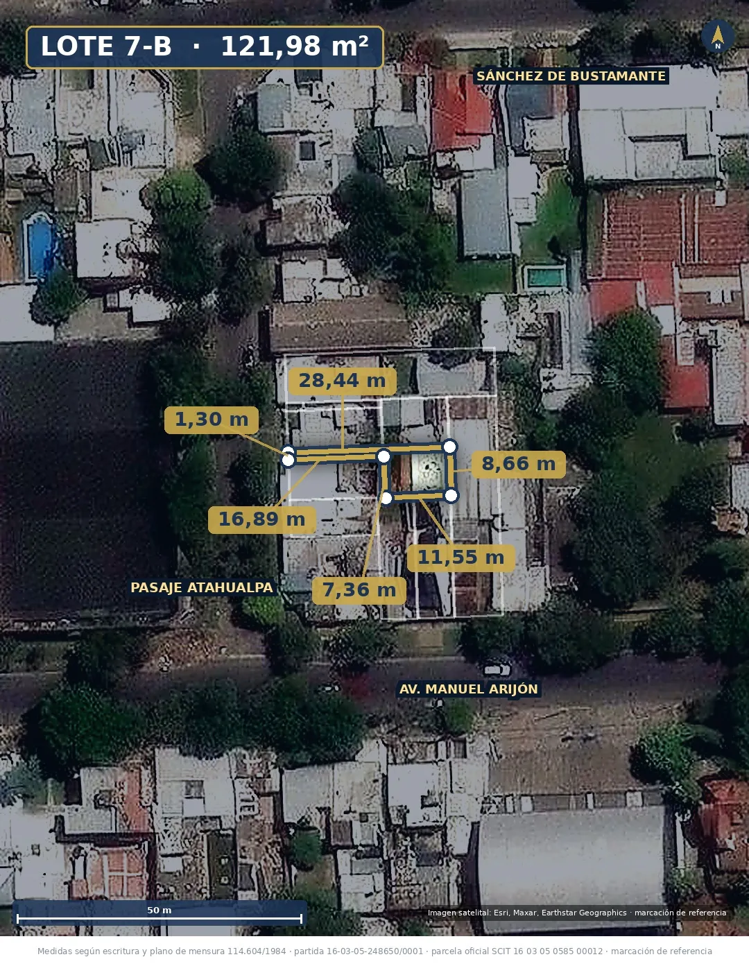 Plano de Casa de pasillo con amplio patio y parrillero – Zona Sur de Rosario
