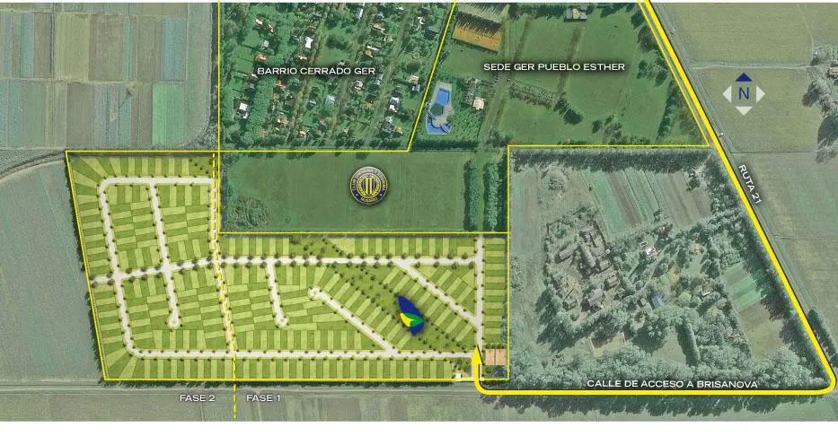 Plano de Lote N° 203 · 360 m² · Barrio Cerrado Brisanova · Pueblo Esther, Santa Fe