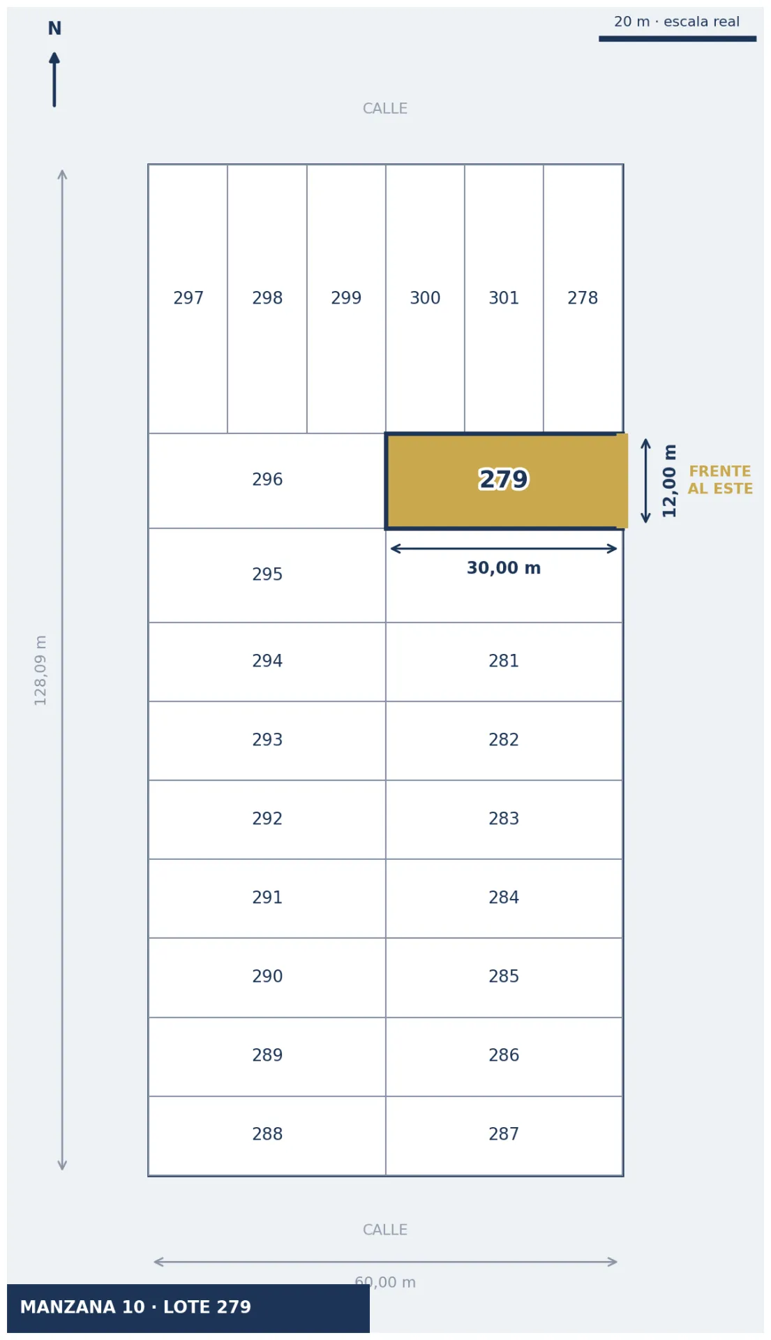 Plano de Barrio abierto Eco Lagos: Lote 360 m² listo para construir con todos los servicios. General Lagos