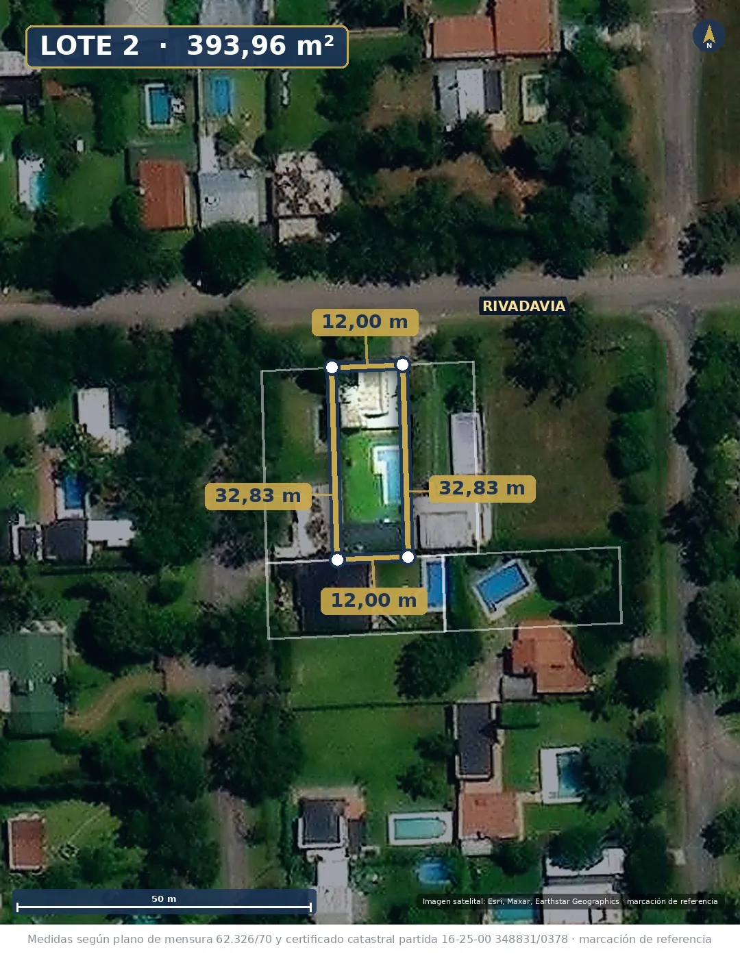 Plano de Casa de tres dormitorios con pileta y quincho a metros del río