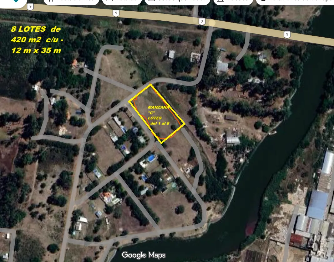 Foto 2 de 8 lotes a la venta en Carcaraña, Santa Fe, Argentina
